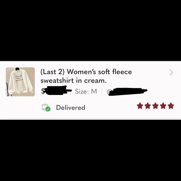 Last 1- Women’s soft fleece sweatshirt in cream. - Picture 6 of 7